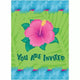 Tropical Bloom Luau Hawaiian Flower Invitations (8 count)