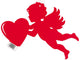 Decoración del recorte de Cupido del día de San Valentín 16.5 ″