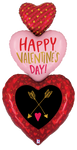 Valentine Heart Trio 63″ Foil Balloon by Betallic from Instaballoons