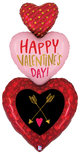 Valentine Heart Trio 63″ Balloon