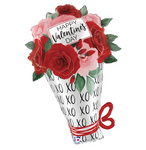 Valentine Rose Bouquet 30″ Foil Balloon by Betallic from Instaballoons