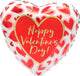 Día de San Valentín Blush Lined Hearts Globo de 32″