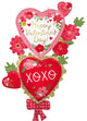 Día de San Valentín Floral y Globo XOXO 59″