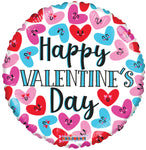 Valentine's Day Happy Hearts 18″ Foil Balloon by Convergram from Instaballoons