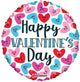 Globo de 18″ de Corazones Felices del Día de San Valentín