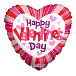 Valentine's Day Hearts and Lines 18″ Foil Balloon by Convergram from Instaballoons