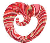 Valentine's Day Marble Twisty Heart 30″ Foil Balloon by Anagram from Instaballoons