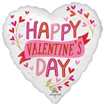 Valentine's Day Satin Botanical Traces 28″ Foil Balloon by Anagram from Instaballoons