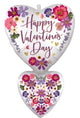 Globo de 31″ de flores prensadas de satén para el día de San Valentín