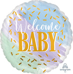 Watercolor Welcome Baby 18″ Foil Balloon by Anagram from Instaballoons