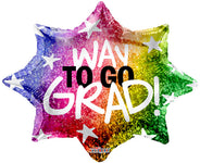 Way To Go Grad Holographic 18″ Foil Balloon by Convergram from Instaballoons