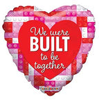 We Were Built to be Together Bricks 18″ Foil Balloon by Convergram from Instaballoons