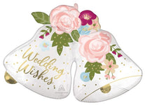 Wedding Wishes Bells 33″ Foil Balloon by Anagram from Instaballoons