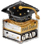 Well Done Grad Books Cap 36″ Foil Balloon by Convergram from Instaballoons