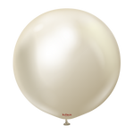 White Gold 24″ Latex Balloons by Kalisan from Instaballoons