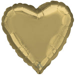 White Gold Heart 18″ Foil Balloon by Anagram from Instaballoons