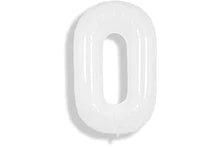 White Number 0 34″ Foil Balloon by Winner from Instaballoons