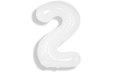 White Number 2 34″ Foil Balloon by Winner from Instaballoons