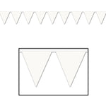 White Pennant Banner by Beistle from Instaballoons
