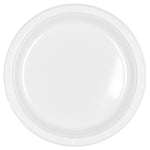 White Plastic Plates 25″ by Amscan from Instaballoons