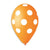Orange/White Polka Dot  12″ Latex Balloons by Gemar from Instaballoons