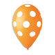 Orange/White Polka Dot 12″ Latex Balloons (50 count)