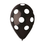 Black/White Polka Dot 12″ Latex Balloons by Gemar from Instaballoons