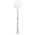White with Silver Tassel 24″ Foil Balloon by Unique from Instaballoons