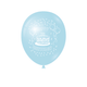 Globos Latex 12″ Azul Claro Feliz Cumpleaños (8)
