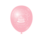 Globos Rosa Claro Feliz Cumpleaños 12″ Latex (8)