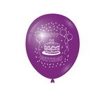 Púrpura Happy Birthday 12″ Globos de Látex (8)