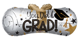 You Did It Grad Diploma 18″ Foil Balloon by Convergram from Instaballoons
